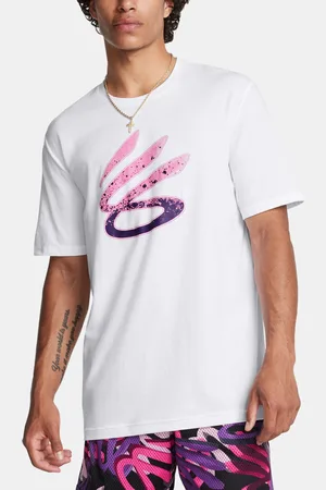 Under Armour Pánské tričko Curry Logo Trend Tee-WHT - Pánské