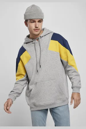 Urban classics Oversize 3-Tone Hoody /medová/tmavě modrá