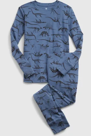 GAP Dětské pyžamo organic s dinosaury - Kluci