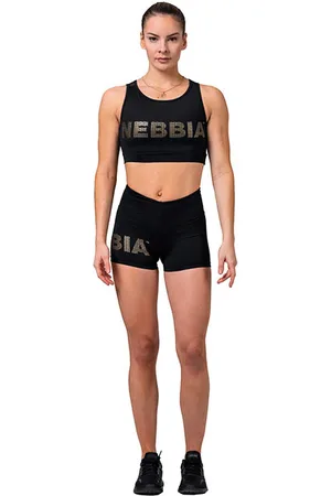 Nebbia Dámské šortky Intense Gold Print 828 black M