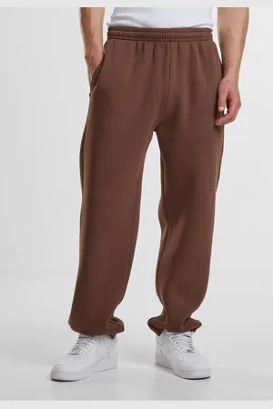 Urban classics Pánské základní tepláky Fluffy hnědé