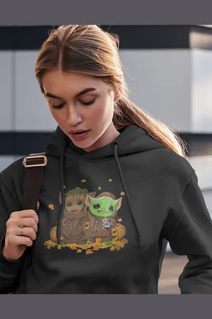 bezvatriko Dámská mikina Mistr Yoda a Groot