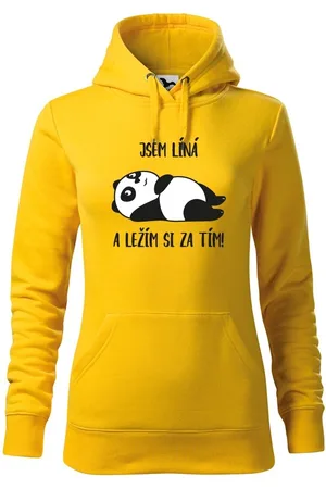 bezvatriko Dámská mikina Jsem líná a ležím si za tím