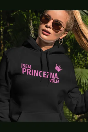 bezvatriko Dámská mikina Jsem princezna vole