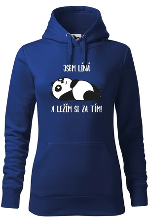bezvatriko Dámská mikina Jsem líná a ležím si za tím