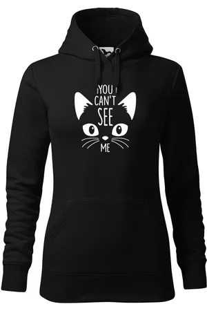 bezvatriko Dámská mikina s kočkou You can´t see me