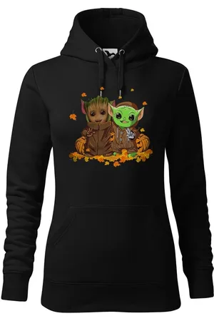 bezvatriko Dámská mikina Mistr Yoda a Groot