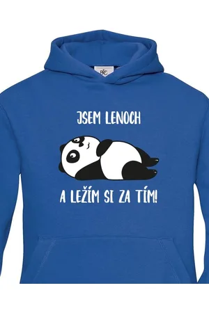 bezvatriko Dětské mikina Jsem lenoch a ležím si za tím