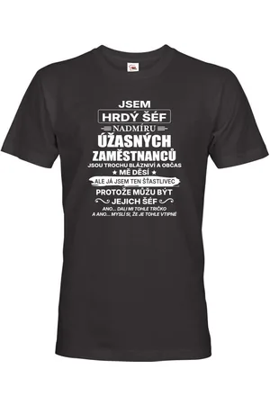bezvatriko Pánské tričko Jsem hrdý šéf