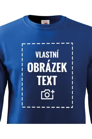 bezvatriko Dětská mikina bez kapuce s vlastním potiskem