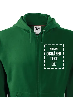 bezvatriko Pánská mikina na zip s vlastním potiskem