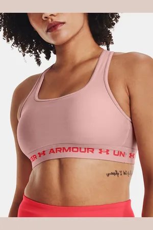 Under Armour UA Crossback Mid Hthr Sportovní podprsenka