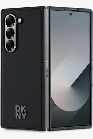DKNY PU Leather Stack Logo MagSafe Samsung Galaxy Z Fold 6 Black Obal na telefon