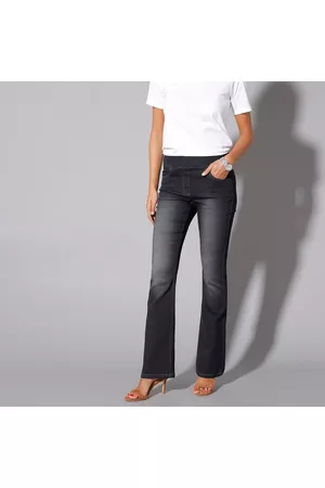 BLANCHEPORTE Bootcut strečové džíny, denim černá 36