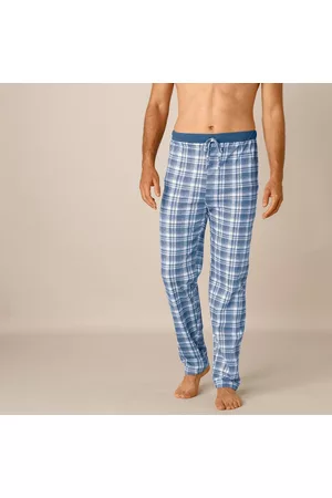BLANCHEPORTE Ženy Tepláky na spaní - Sada 2 pyžamových kalhot kostka modrá/šedá 36/38