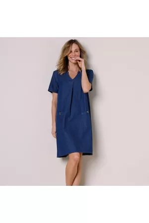 BLANCHEPORTE Ženy Krátké - Džínové krátké šaty modrá 42