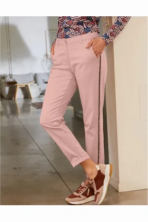 BLANCHEPORTE Chino kalhoty, třpytivé lampasy