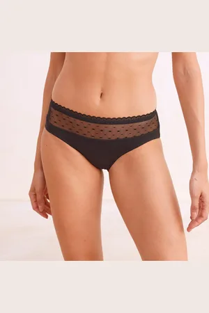 BLANCHEPORTE Sada 2 kalhotek Kalaoa zn. Confidence Lingerie ze strečovébavlny a vyšívaného tylu