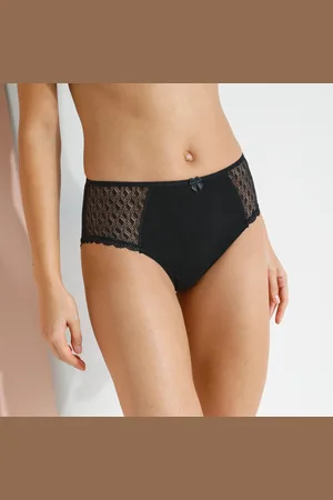 BLANCHEPORTE Sada 2 jednobarevných kalhotek maxi z bavlny a krajky Coria zn. Confidence Lingerie®