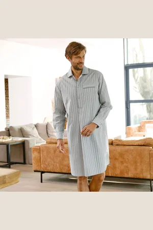 BLANCHEPORTE Pruhovaná pyžamová košile, bavlněný flanel