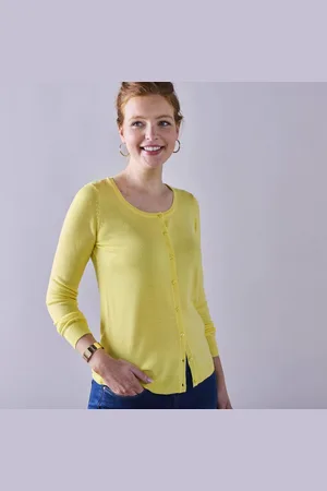 BLANCHEPORTE Jednobarevný svetr na knoflíky