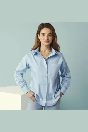 BLANCHEPORTE Oversize košile pro menší postavu, popelín