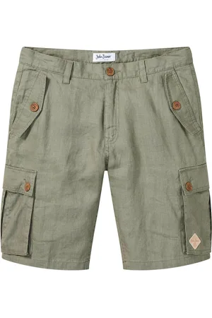 bonprix Cargo bermudy Loose Fit ze lnu