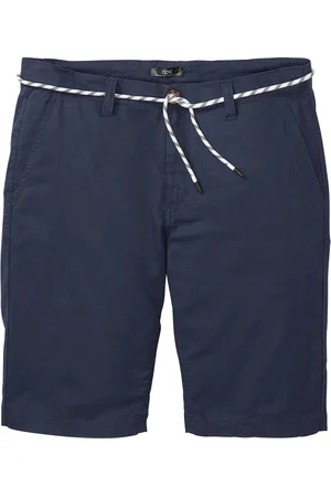 bonprix Chino bermudy s podílem lnu, se šňůrkou, Regular Fit