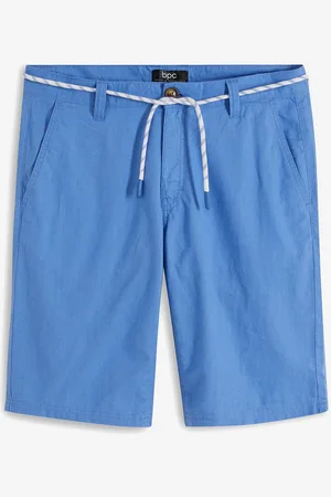 bonprix Chino bermudy s podílem lnu, se šňůrkou, Regular Fit