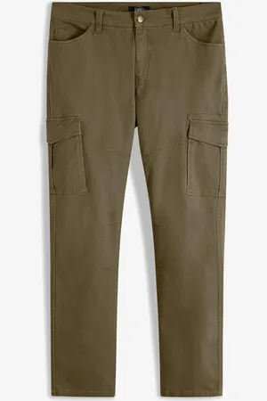bonprix Strečové cargo kalhoty Slim Fit, Straight