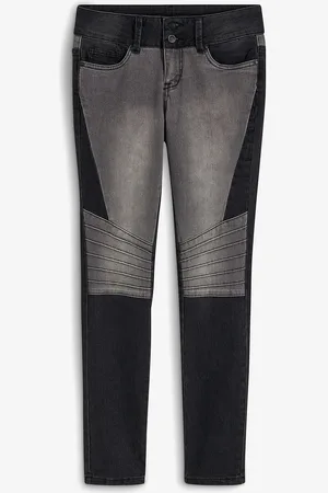 bonprix Dvoubarevné džíny Skinny v motorkářském vzhledu