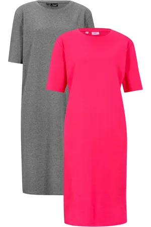 bonprix Úpletové oversize šaty z čisté bavlny (2 ks v balení)