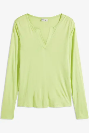 bonprix Henley triko z měkké viskózy