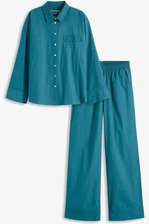 bonprix Tkané Oversize pyžamo z bavlny