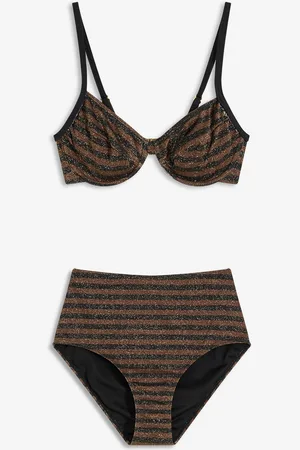 bonprix Třpytivé bikiny s kosticemi (2dílná souprava)