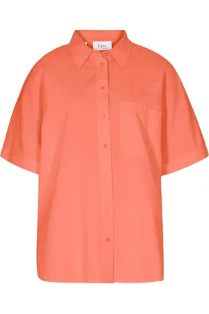 bonprix Oversize halenka s polovičními rukávy a lnem