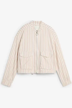 bonprix Bunda bomber se lněným vzhledem