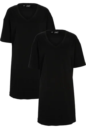 bonprix Úpletové šaty s výstřihem do V, oversized (2 ks v balení)