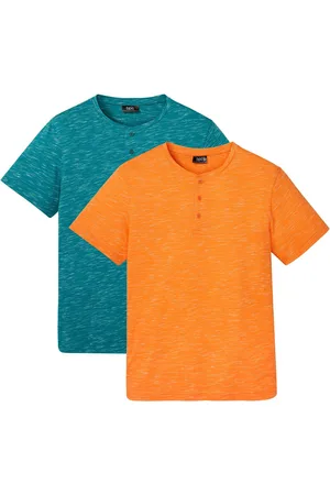 bonprix Henley tričko, krátký rukáv (2 ks v balení)