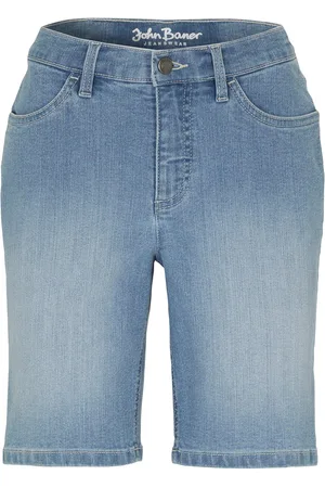 bonprix Straight džínové bermudy, Mid Waist