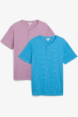 bonprix Henley tričko, krátký rukáv (2 ks v balení)