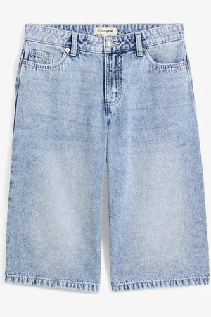 bonprix Džínové bermudy Mid Waist, Low Stretch