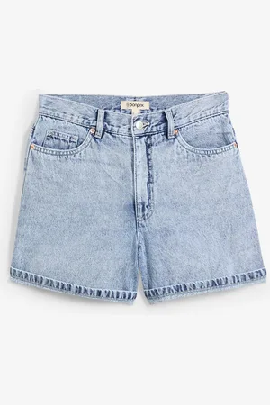 bonprix Džínové šortky High Waist, nízký podíl streče