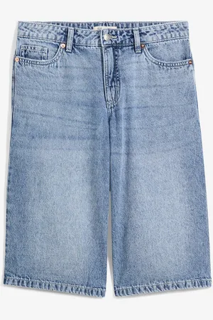 bonprix Džínové bermudy Mid Waist, Low Stretch