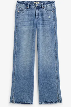 bonprix Džíny Loose, Straight, Mid Waist, nízký podíl streče