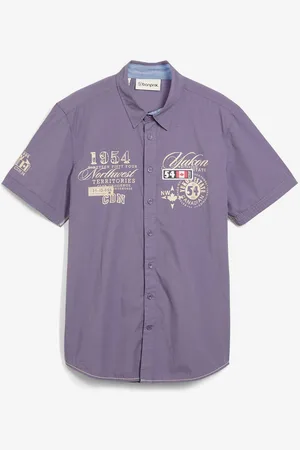 bonprix Košile s potiskem, krátký rukáv, Slim Fit