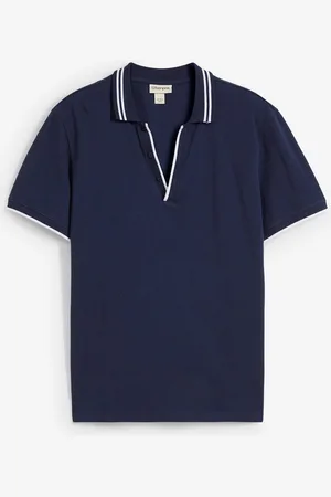 bonprix Triko polo z piké, s výstřihem do V