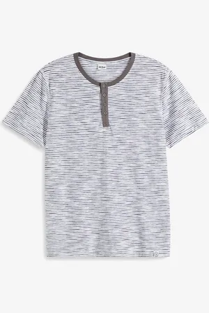 bonprix Tričko Henley, krátký rukáv, z čisté bavlny