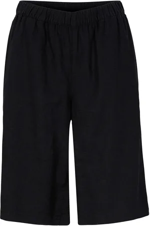 bonprix Bermudy ze směsi lnu a viskózy, High Waist