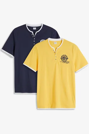 bonprix Henley tričko, krátký rukáv (2 ks v balení)